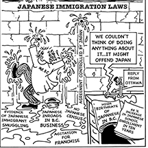 An anti-asian immigration political cartoon